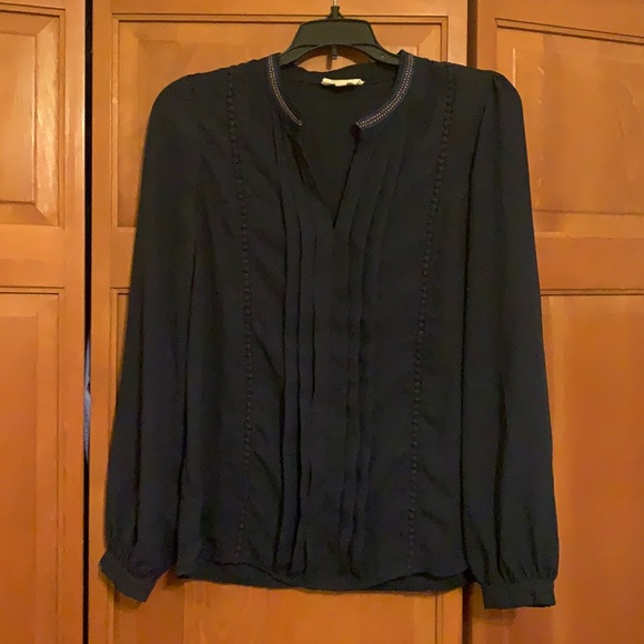 Long Sleeve Navy Blouse from Crescent-Stitch Fix - Picture 1 of 6